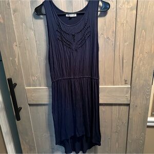 Olive & Oak Navy Blue Sleeveless High Low Dress